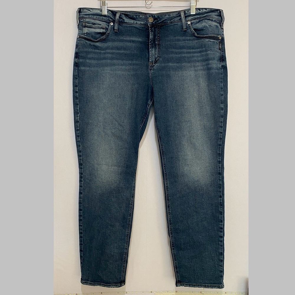 Silver Jeans Elyse Straight Jeans Women Size 20 Stretch Casual Straight Leg